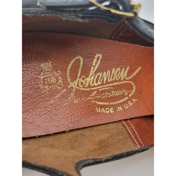 60s Vintage Blue and Tan Block Heels - Picture 2 of 14